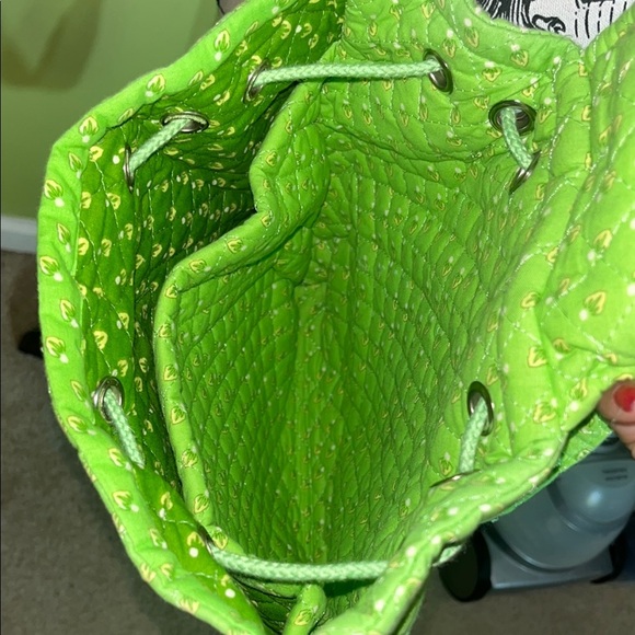 Vera Bradley Style Lime Green Backpack - Picture 8 of 8